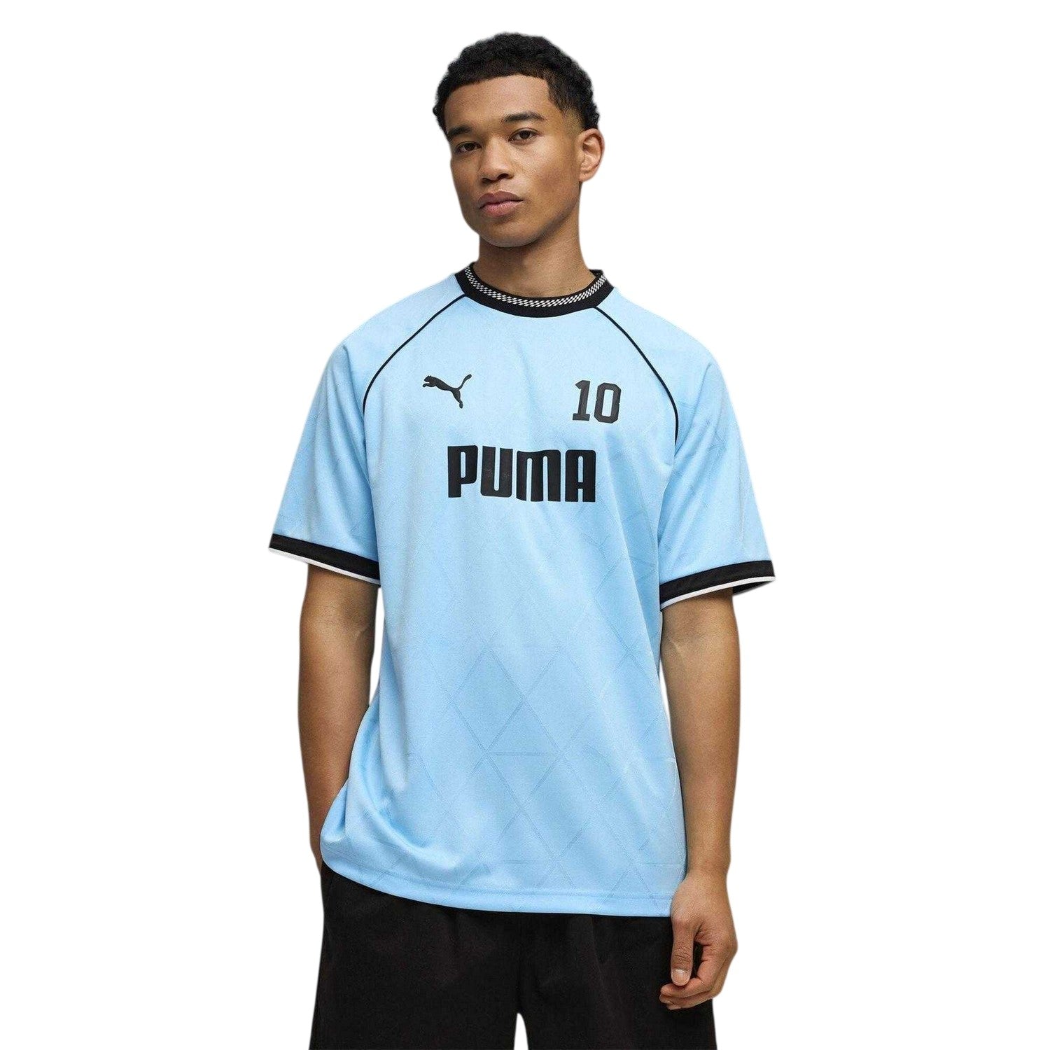 Vibrant Blue - Side - Puma Mens Geometric Pattern Sport T-Shirt