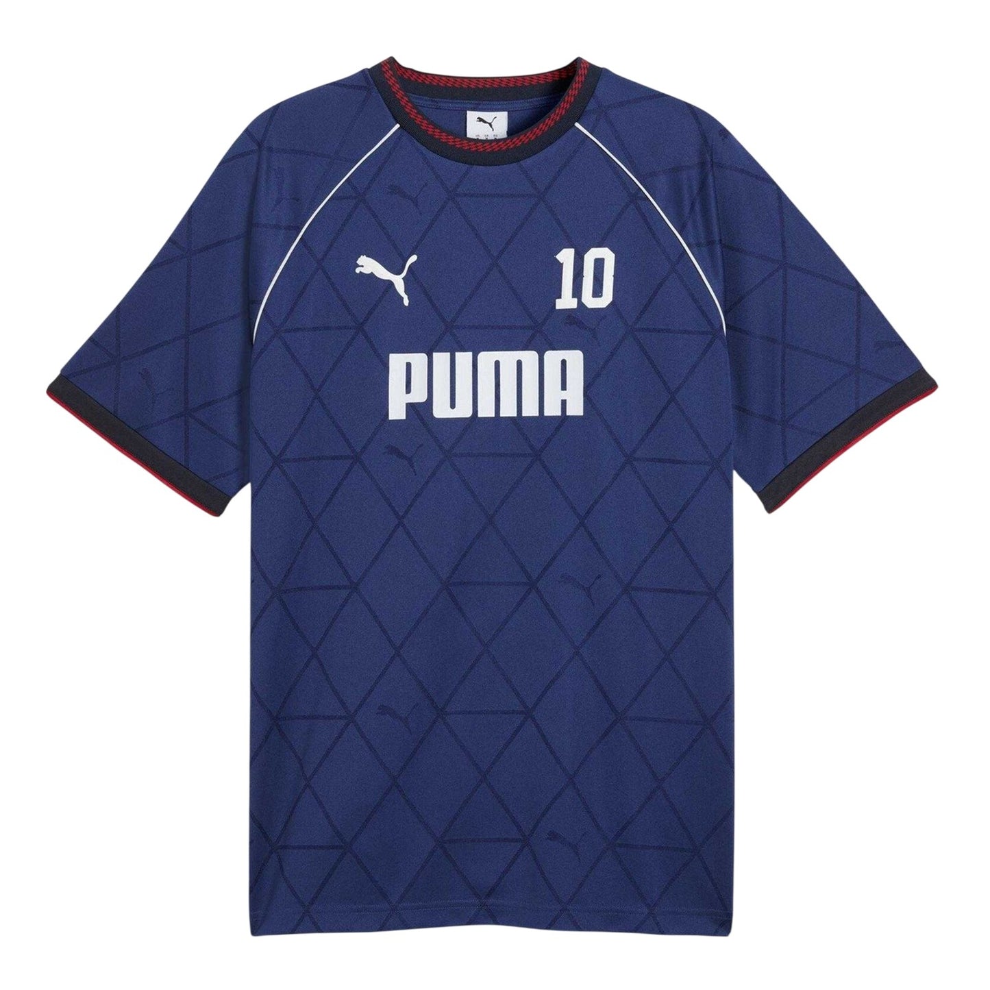 Blue Jewel - Front - Puma Mens Geometric Pattern Sport T-Shirt