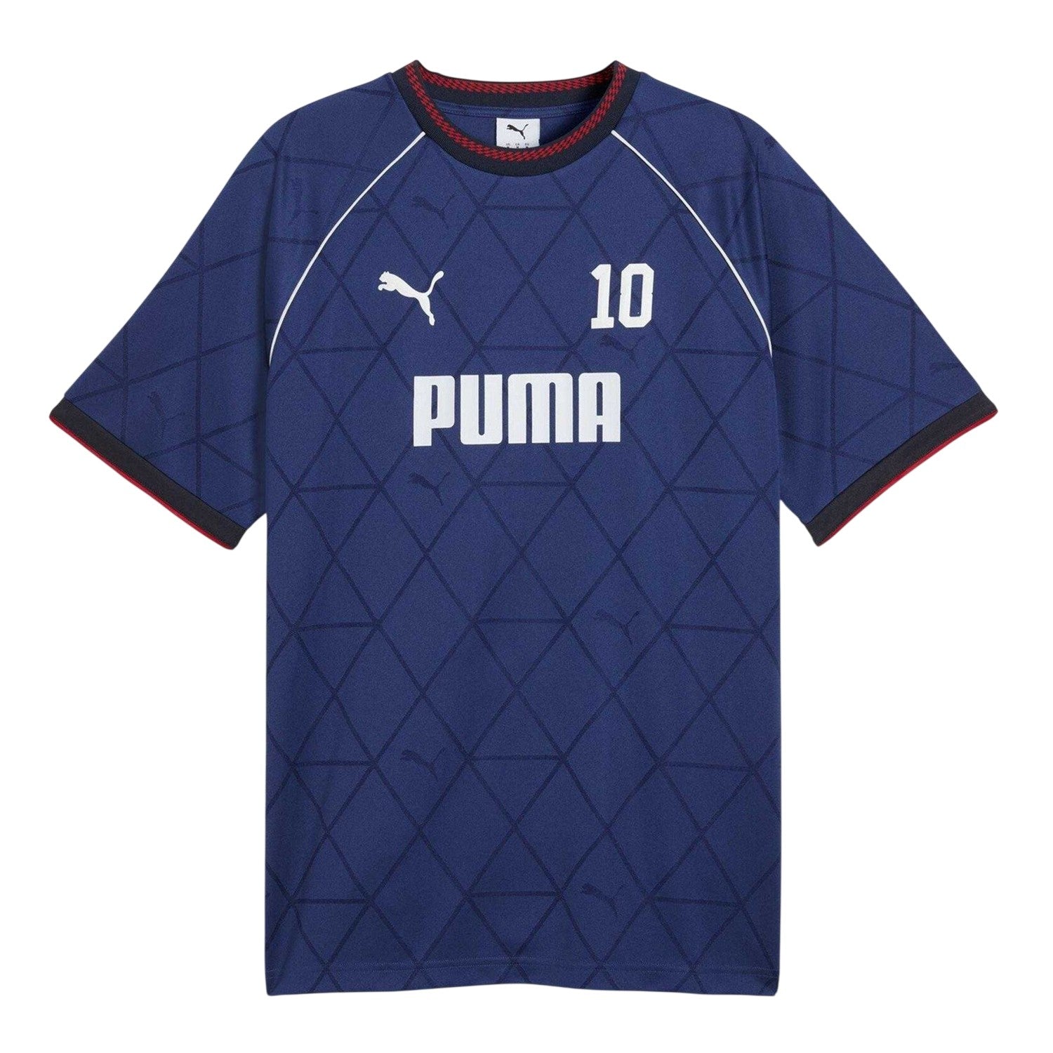 Blue Jewel - Front - Puma Mens Geometric Pattern Sport T-Shirt