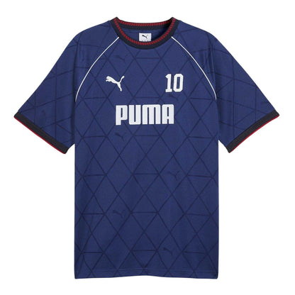 Blue Jewel - Front - Puma Mens Geometric Pattern Sport T-Shirt