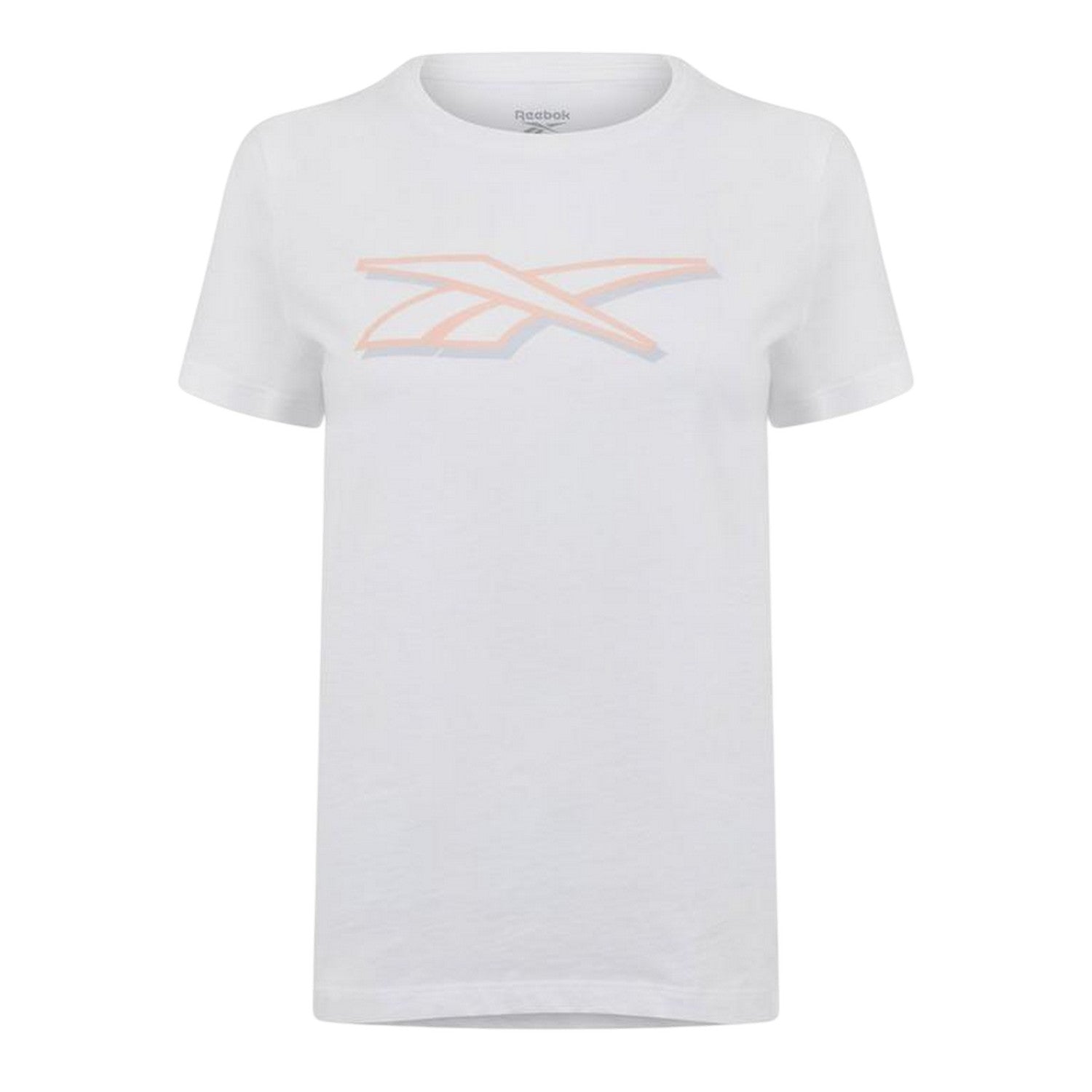 White - Front - Reebok Womens-Ladies Logo Regular T-Shirt