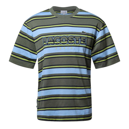 Khaki Green - Front - Lacoste Mens Cotton Short-Sleeved T-Shirt