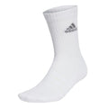 White-Grey - Back - Adidas Unisex Adult Logo Cushioned Crew Socks (Pack of 3)