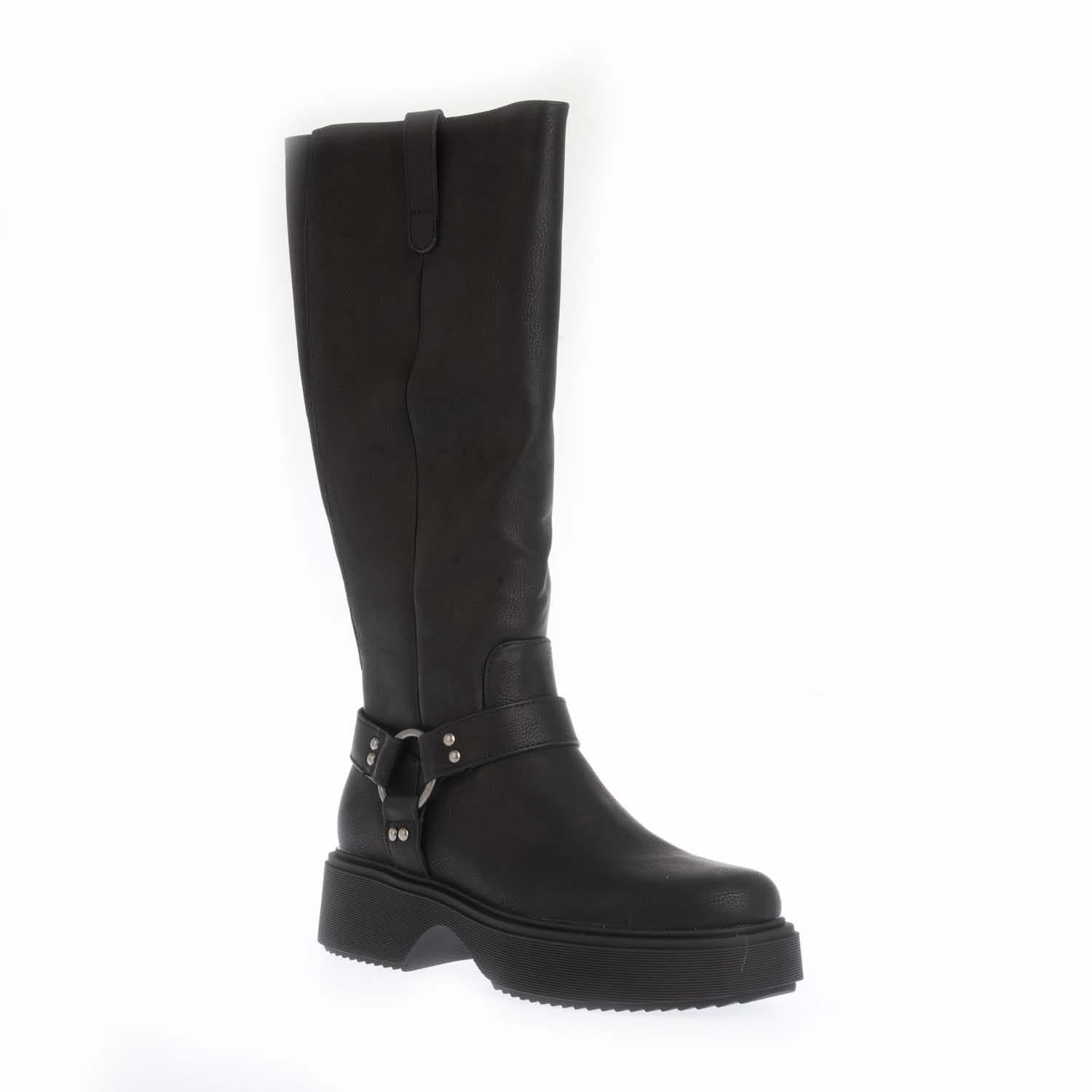 Black - Front - Rocket Dog Womens-Ladies Becca Platform Knee-High Boots
