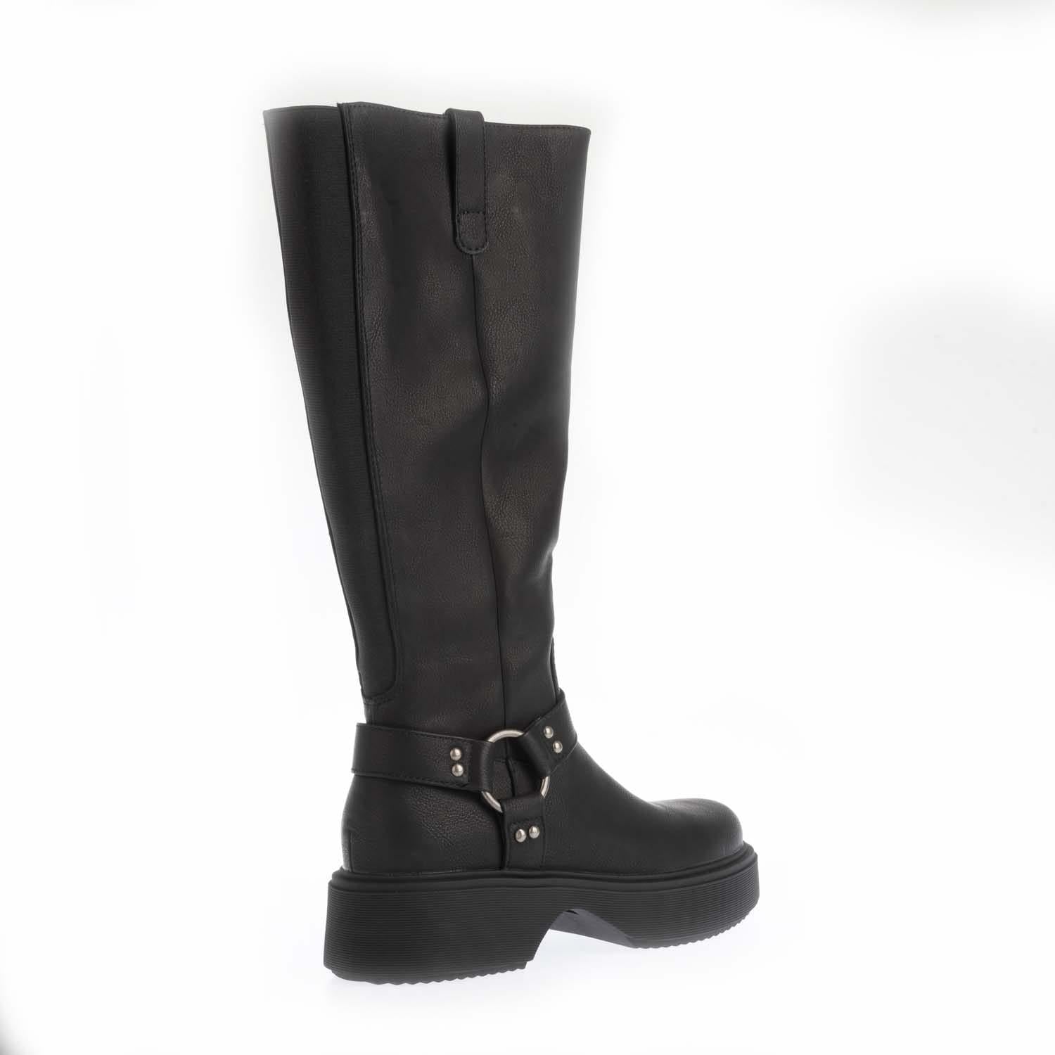 Black - Back - Rocket Dog Womens-Ladies Becca Platform Knee-High Boots
