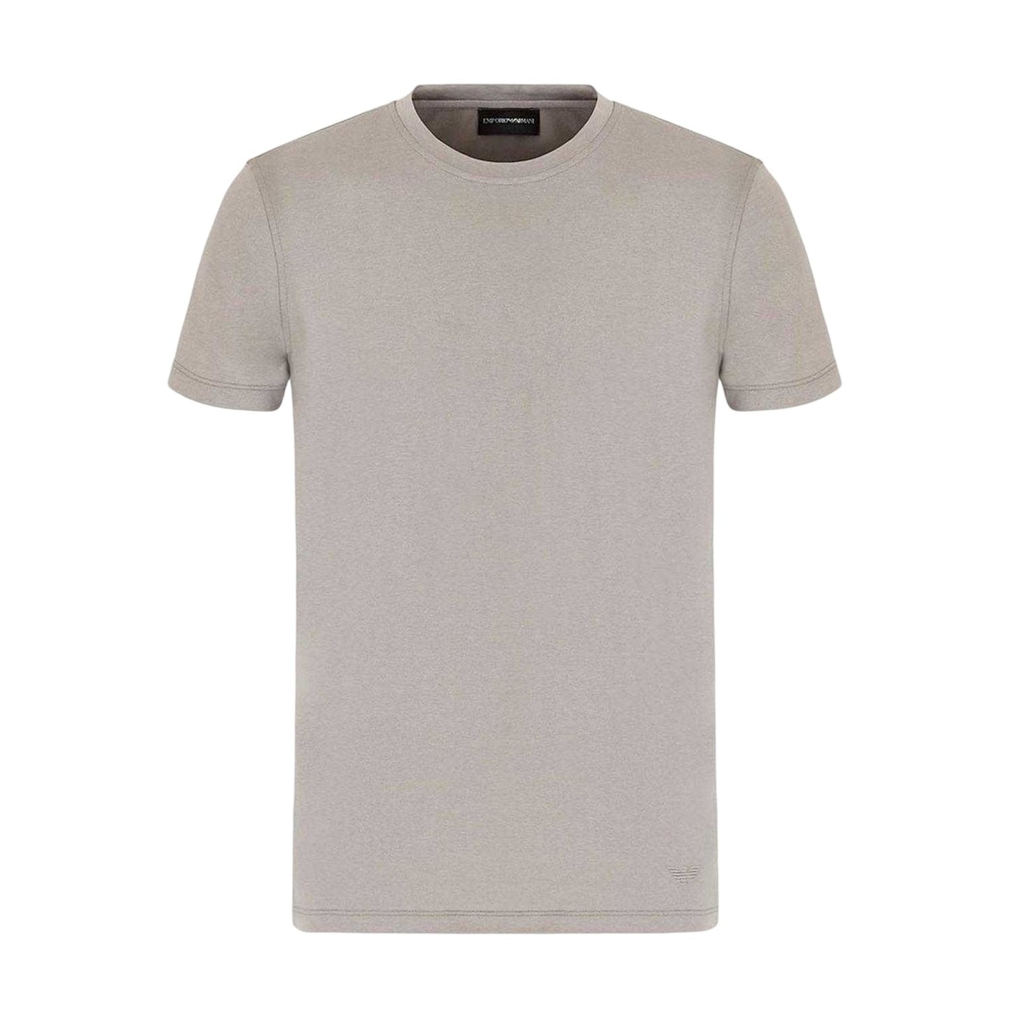 Grey - Front - Emporio Armani EA7 Mens Slim Short-Sleeved T-Shirt
