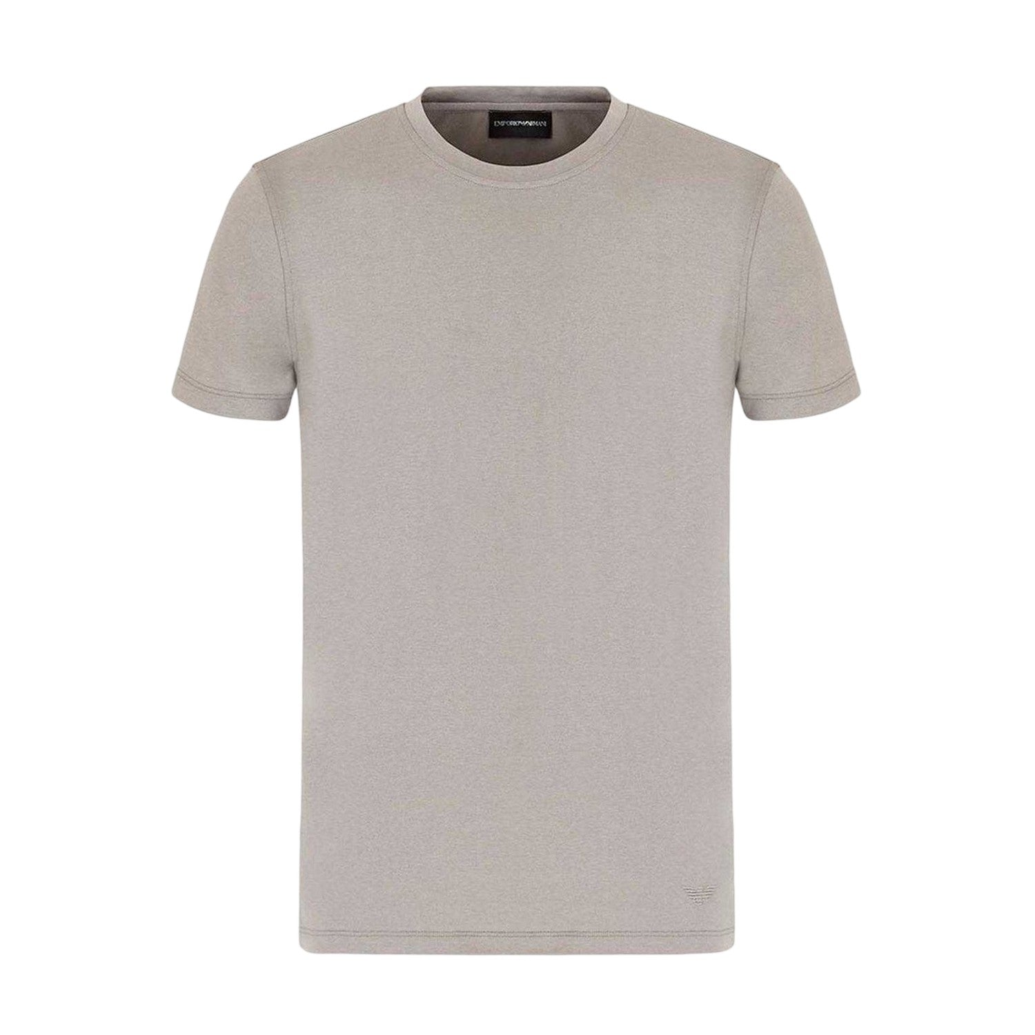 Grey - Front - Emporio Armani EA7 Mens Slim Short-Sleeved T-Shirt