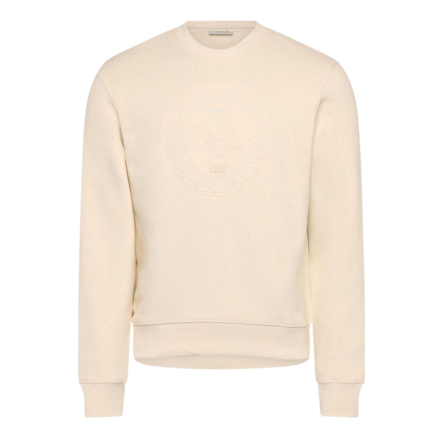 Cream - Front - Lacoste Womens-Ladies Cotton Relaxed Fit Sweatshirt