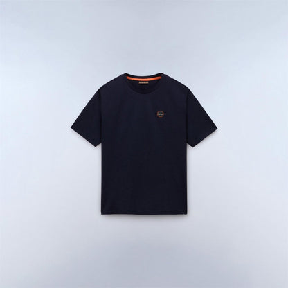 Marine Blue - Front - Napapijri Mens Recycled Cotton T-Shirt