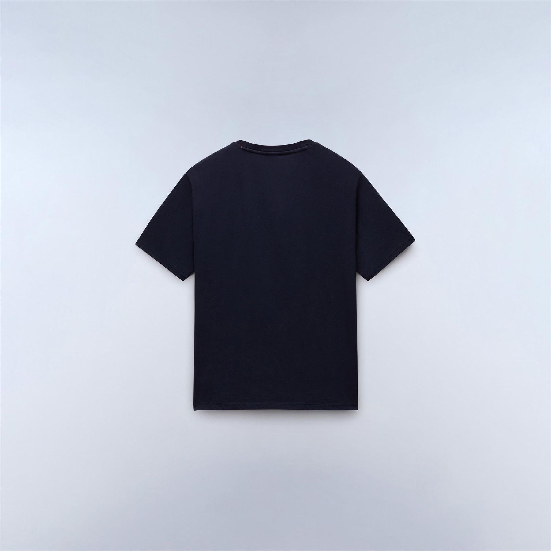 Marine Blue - Back - Napapijri Mens Recycled Cotton T-Shirt