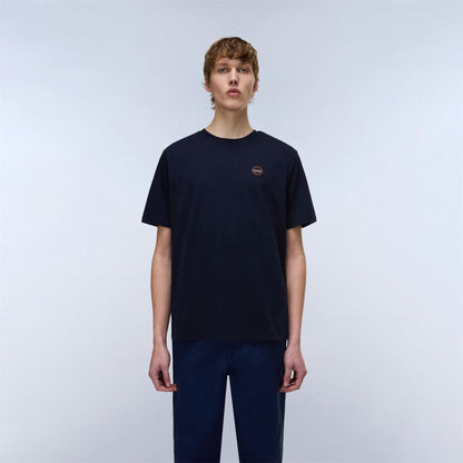 Marine Blue - Side - Napapijri Mens Recycled Cotton T-Shirt
