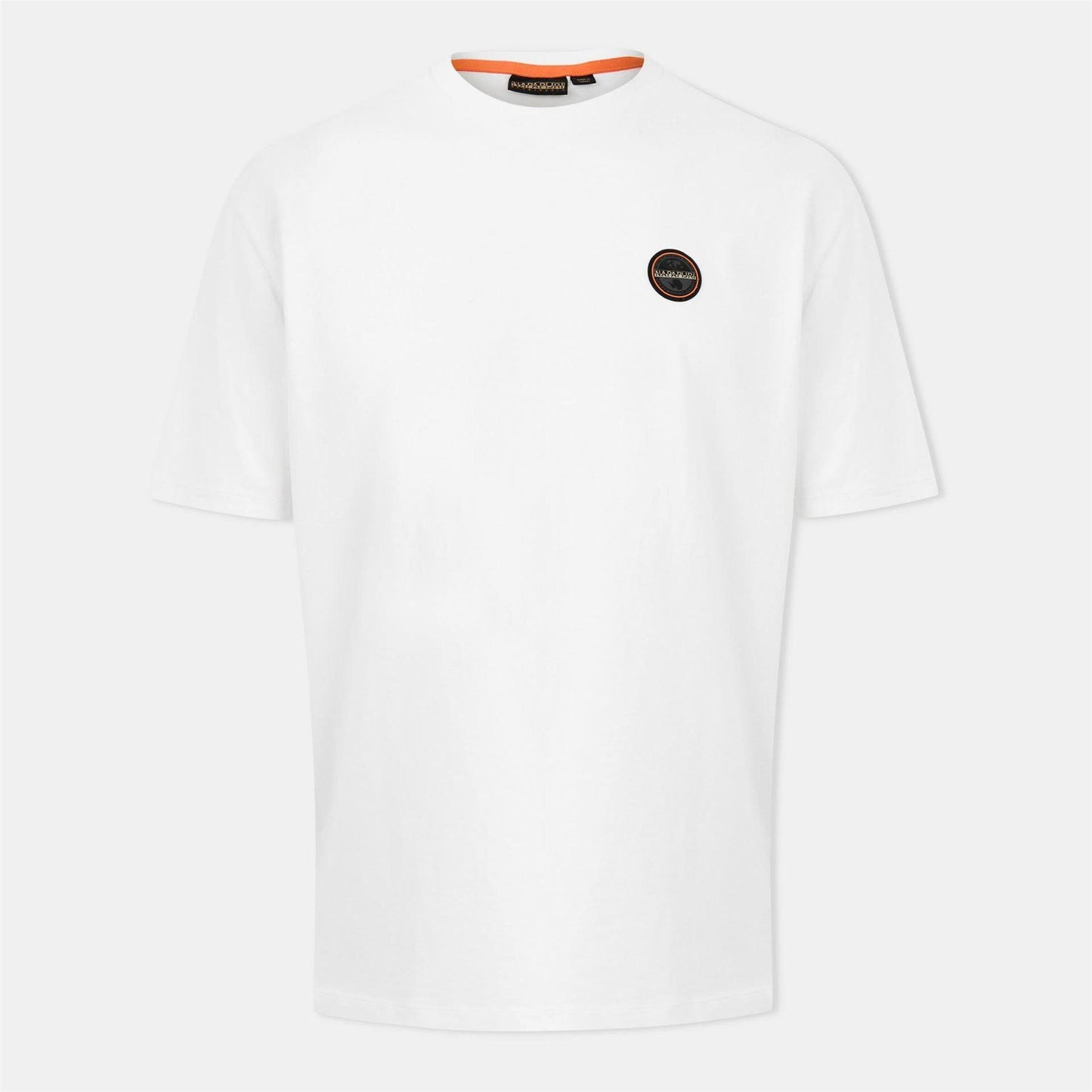 Heron White - Front - Napapijri Mens Recycled Cotton T-Shirt