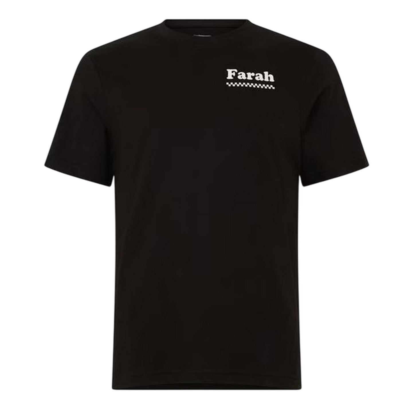 Black - Front - Farah Mens Brent Graphic Print Cotton T-Shirt