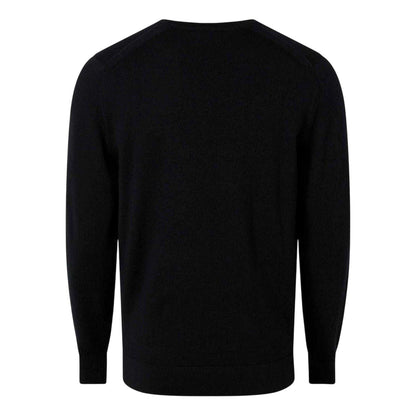 Black - Back - Calvin Klein Mens Merino Wool Jumper