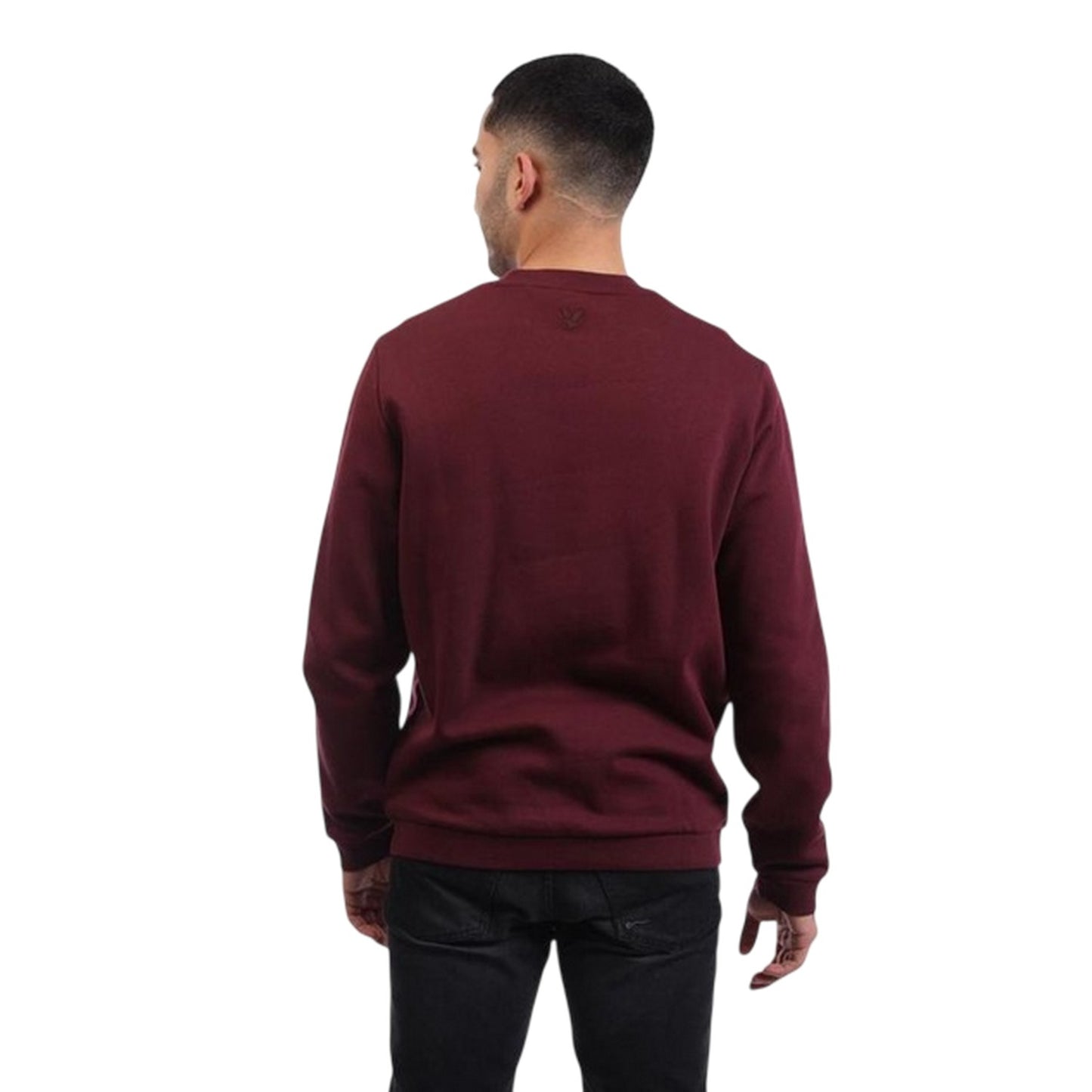 Red - Back - Lyle & Scott Mens Brushed Back Sweatshirt