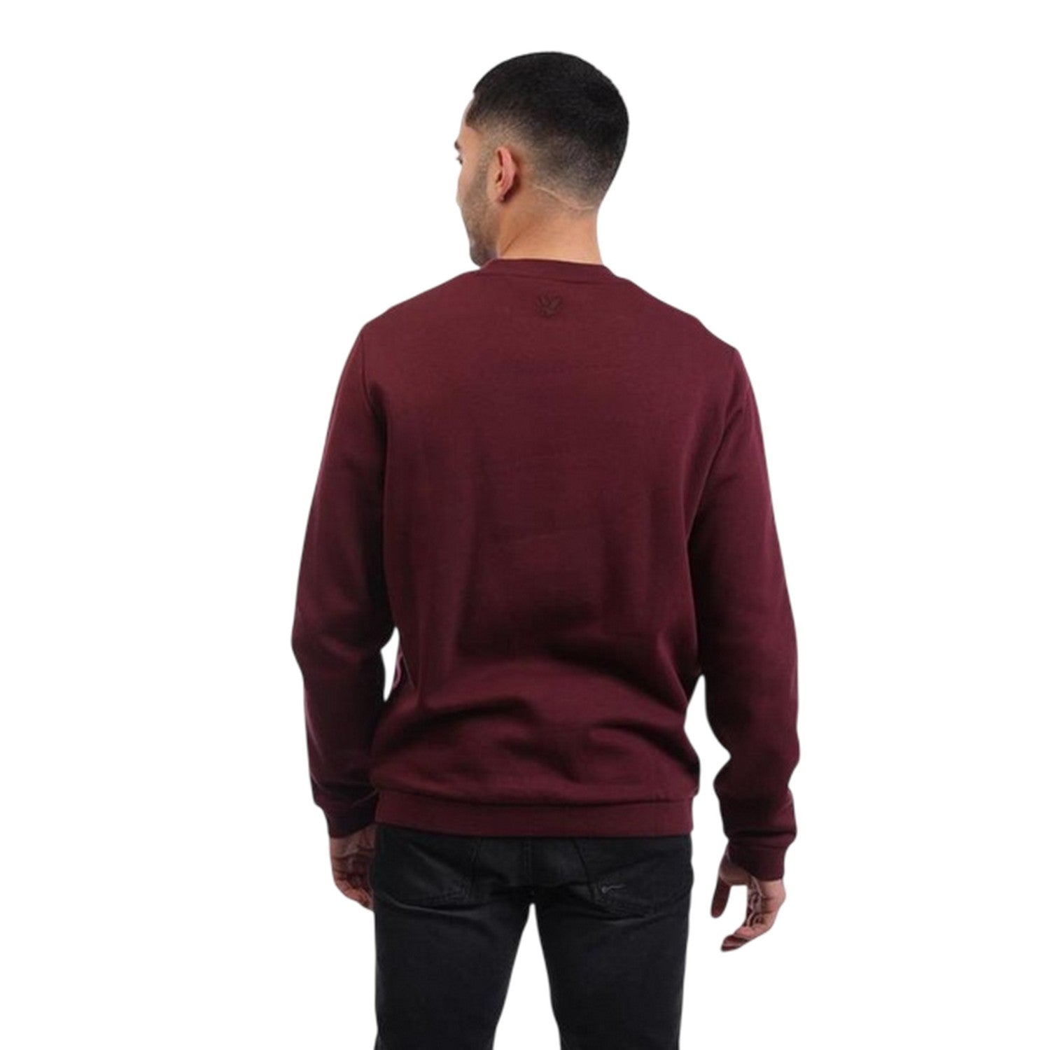 Red - Back - Lyle & Scott Mens Brushed Back Sweatshirt
