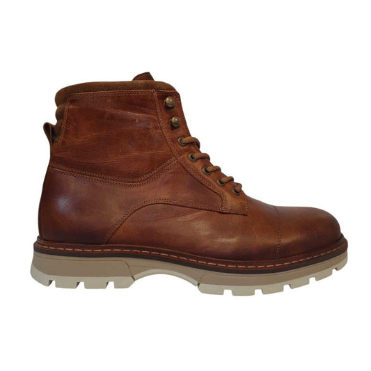 Tan - Front - Firetrap Mens Ralf Leather Round Toe Hiking Boots