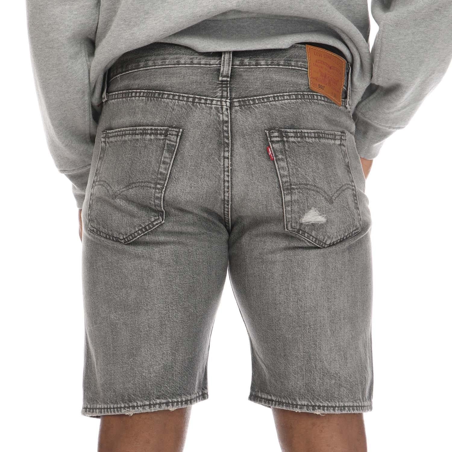 Denim - Back - Levis Mens 501 Original Weekend Warrior Shorts