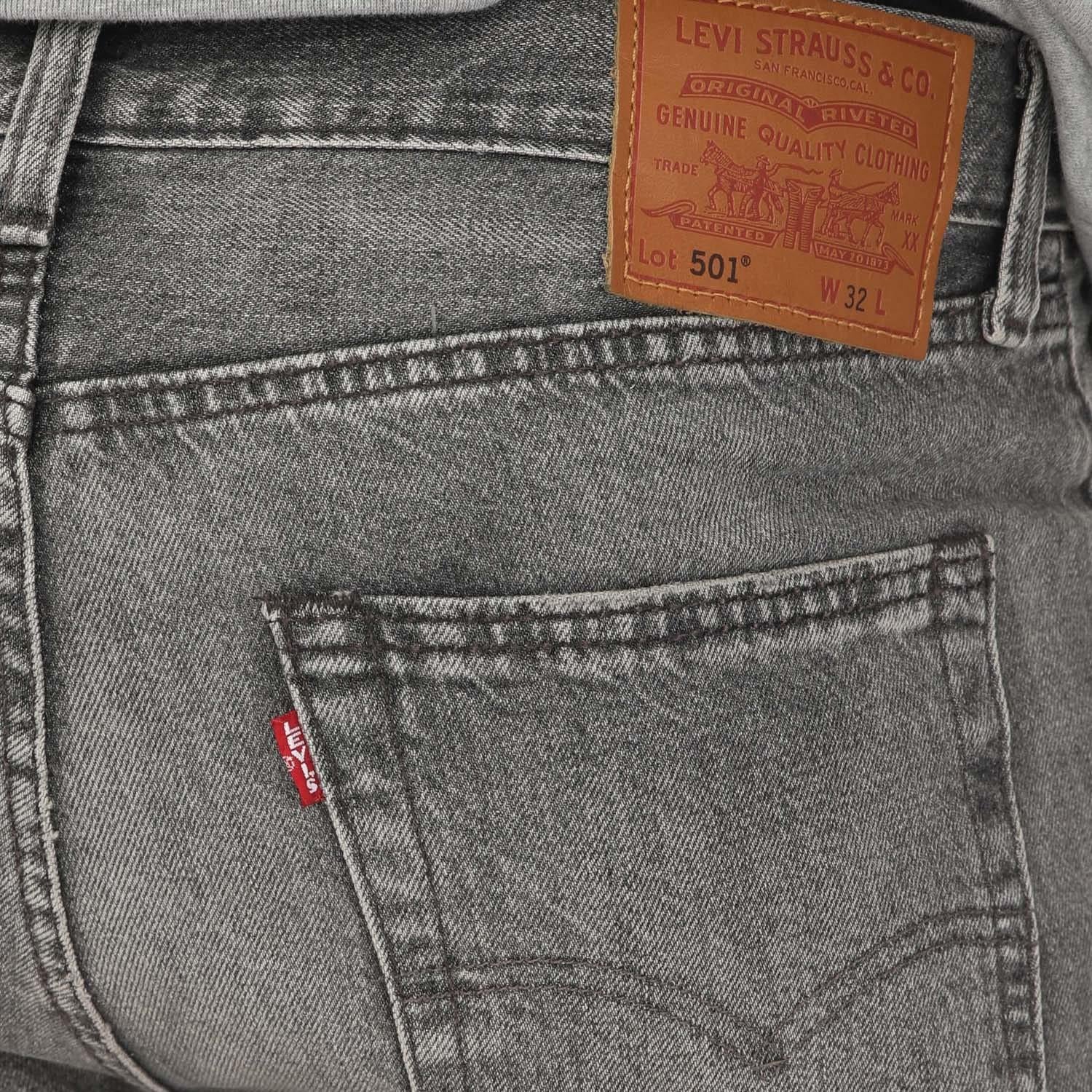 Denim - Side - Levis Mens 501 Original Weekend Warrior Shorts