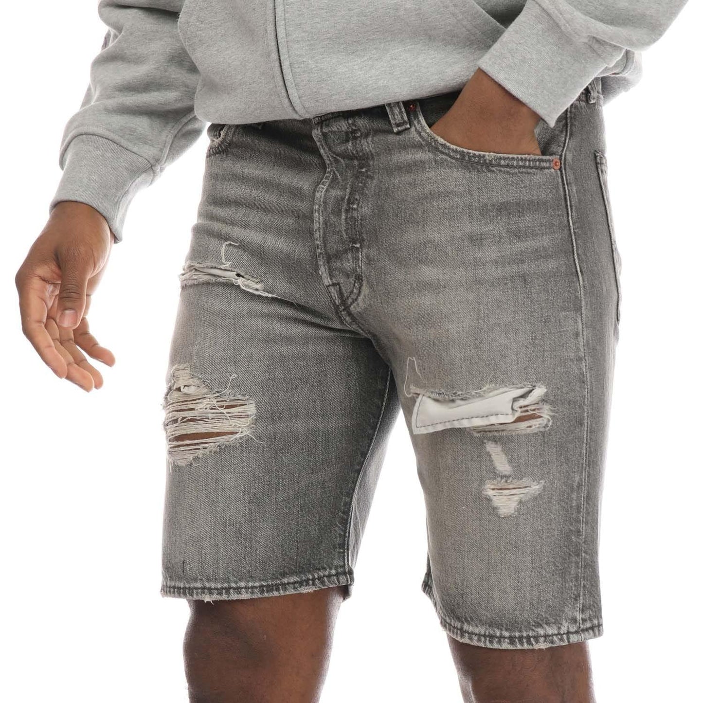 Denim - Front - Levis Mens 501 Original Weekend Warrior Shorts
