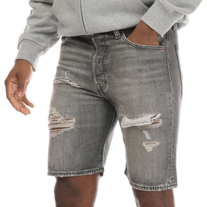 Denim - Front - Levis Mens 501 Original Weekend Warrior Shorts