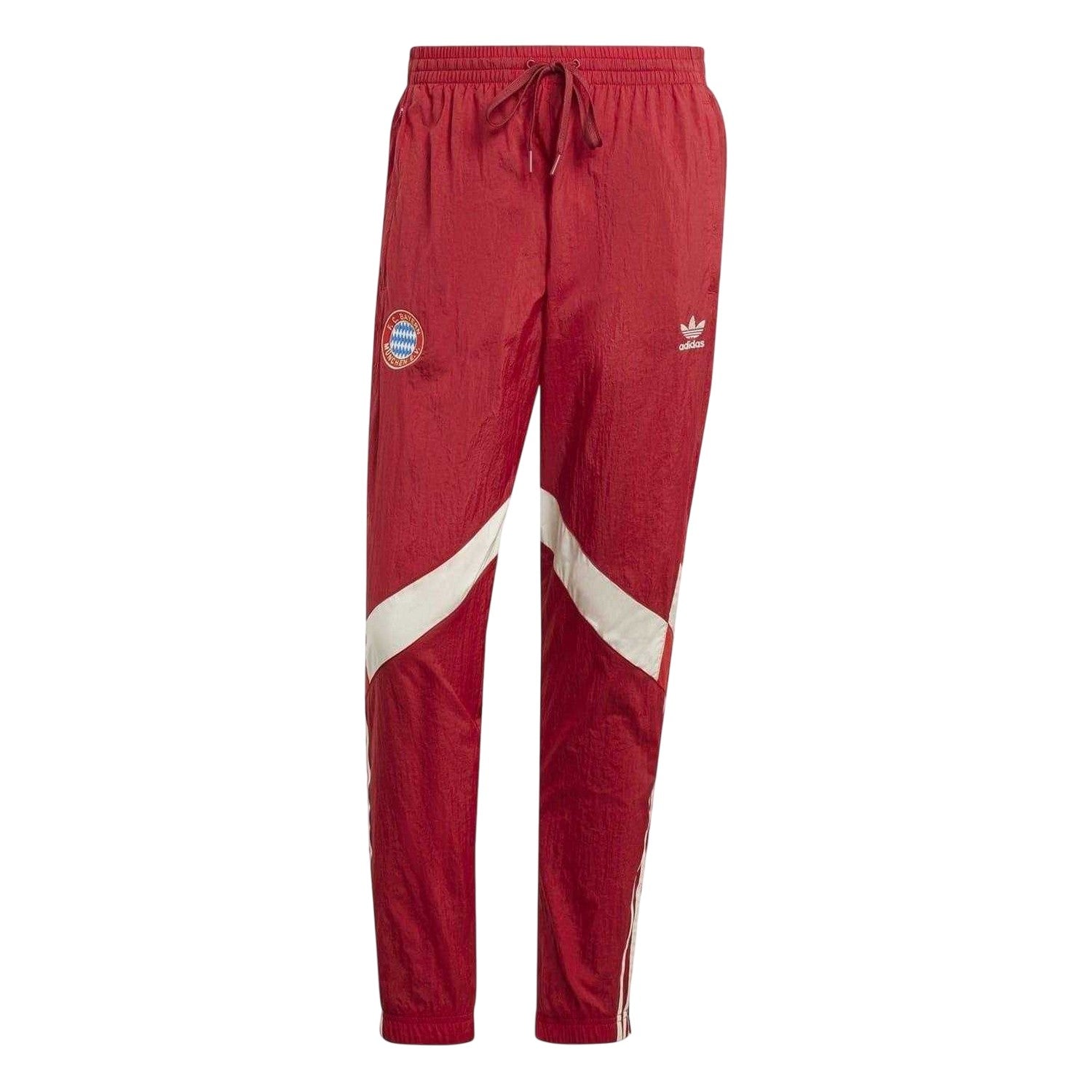 Maroon - Front - Adidas Mens Bayern Munich Tracksuit Bottoms