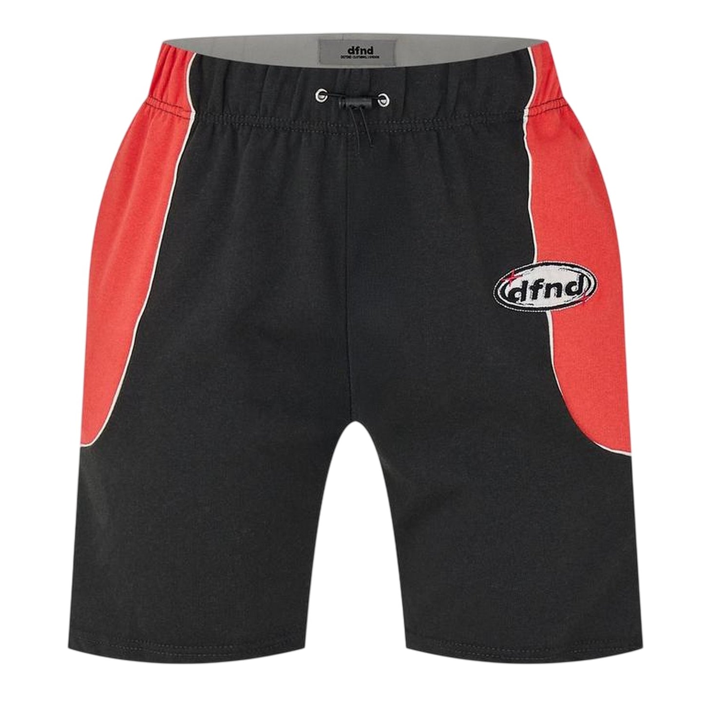 Red - Front - DFND London Mens Race Contrast Athletic Shorts