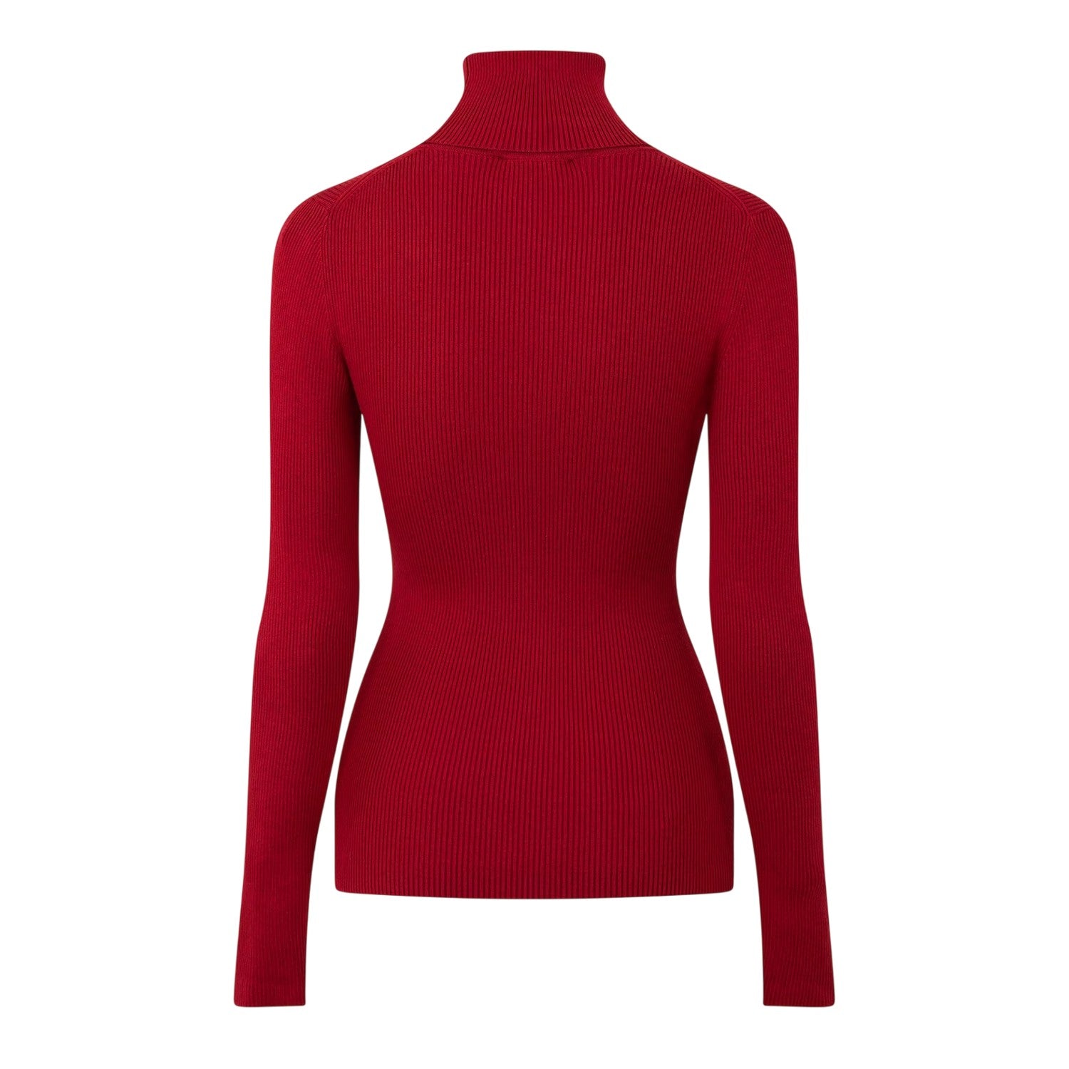 Winery - Back - Calvin Klein Womens-Ladies Turtle Neck Slim Long-Sleeved Sweater Top