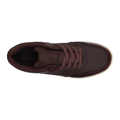 Brown - Side - Kangol Mens Canary Leather Trainers