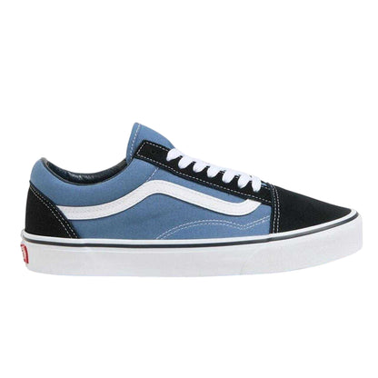 Navy - Front - Vans Mens Old Skool Canvas Trainers