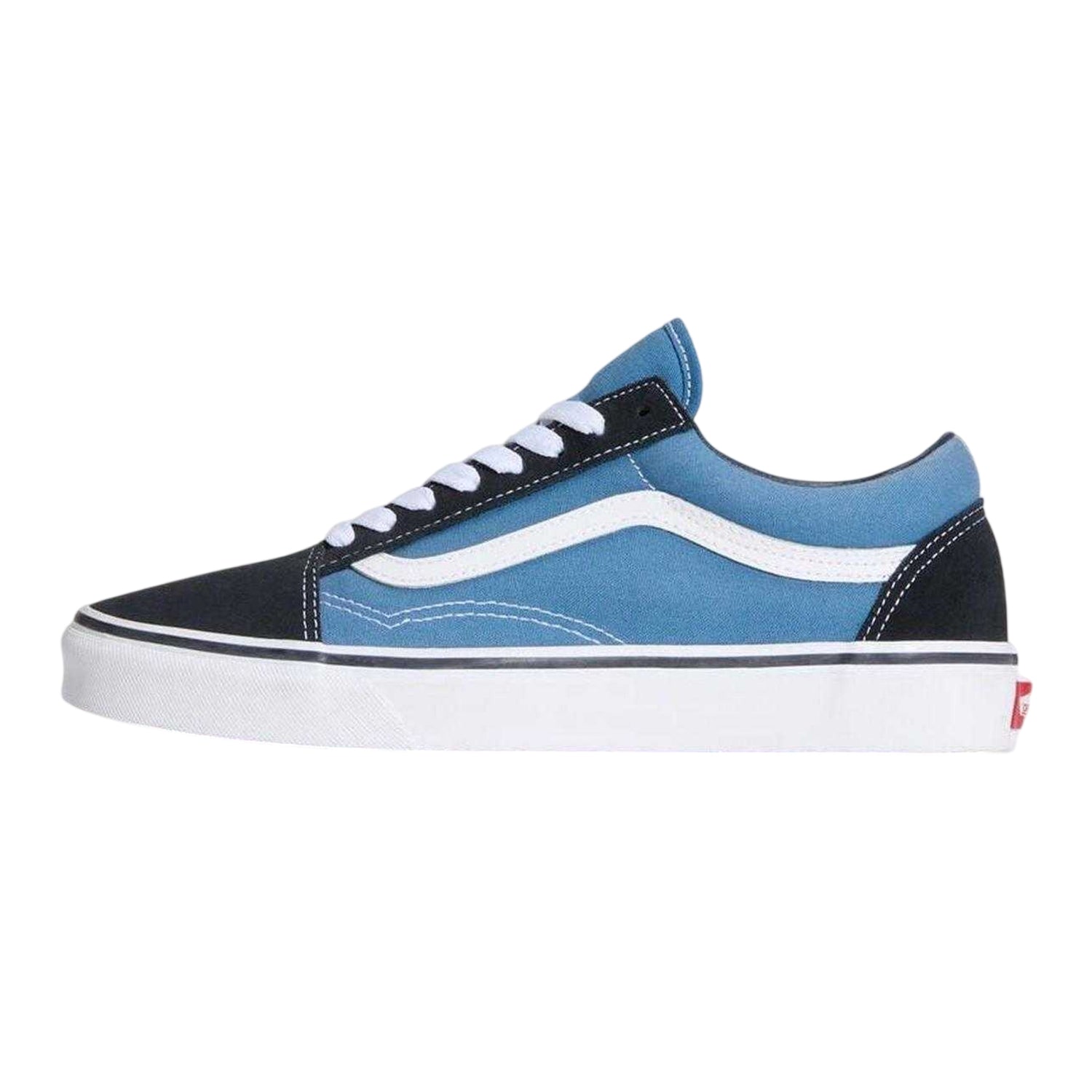Navy - Back - Vans Mens Old Skool Canvas Trainers
