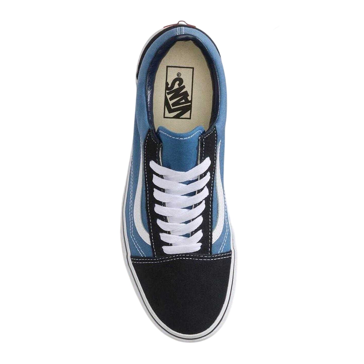 Navy - Side - Vans Mens Old Skool Canvas Trainers