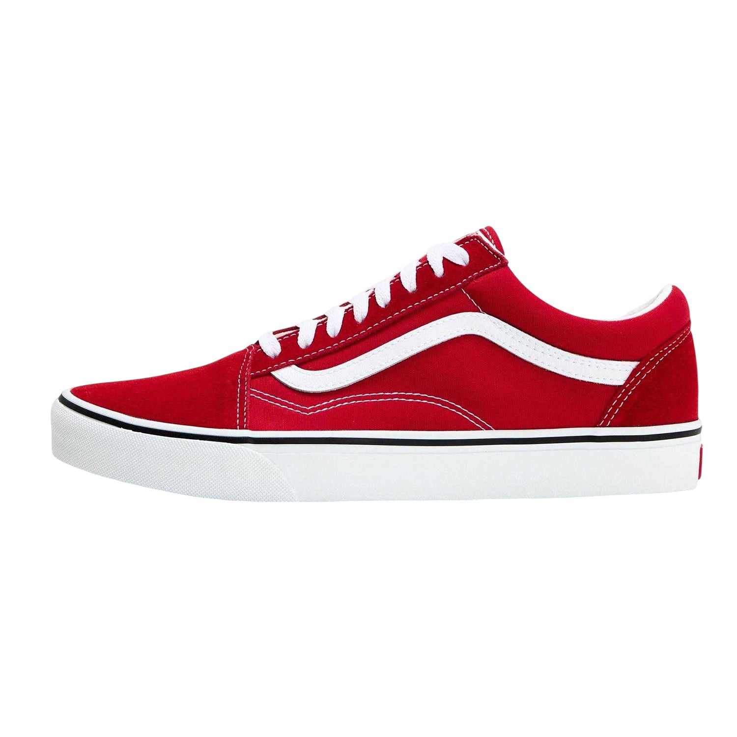 Racing Red - Back - Vans Mens Old Skool Canvas Trainers