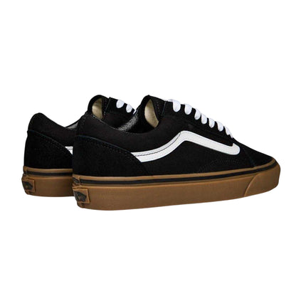 Black-Gum - Back - Vans Mens Old Skool Canvas Trainers