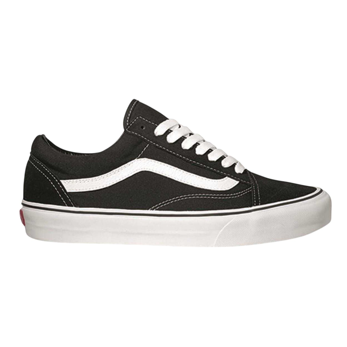 Black-White - Front - Vans Mens Old Skool Canvas Trainers