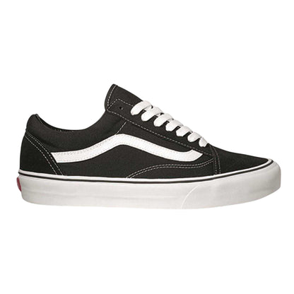 Black-White - Front - Vans Mens Old Skool Canvas Trainers