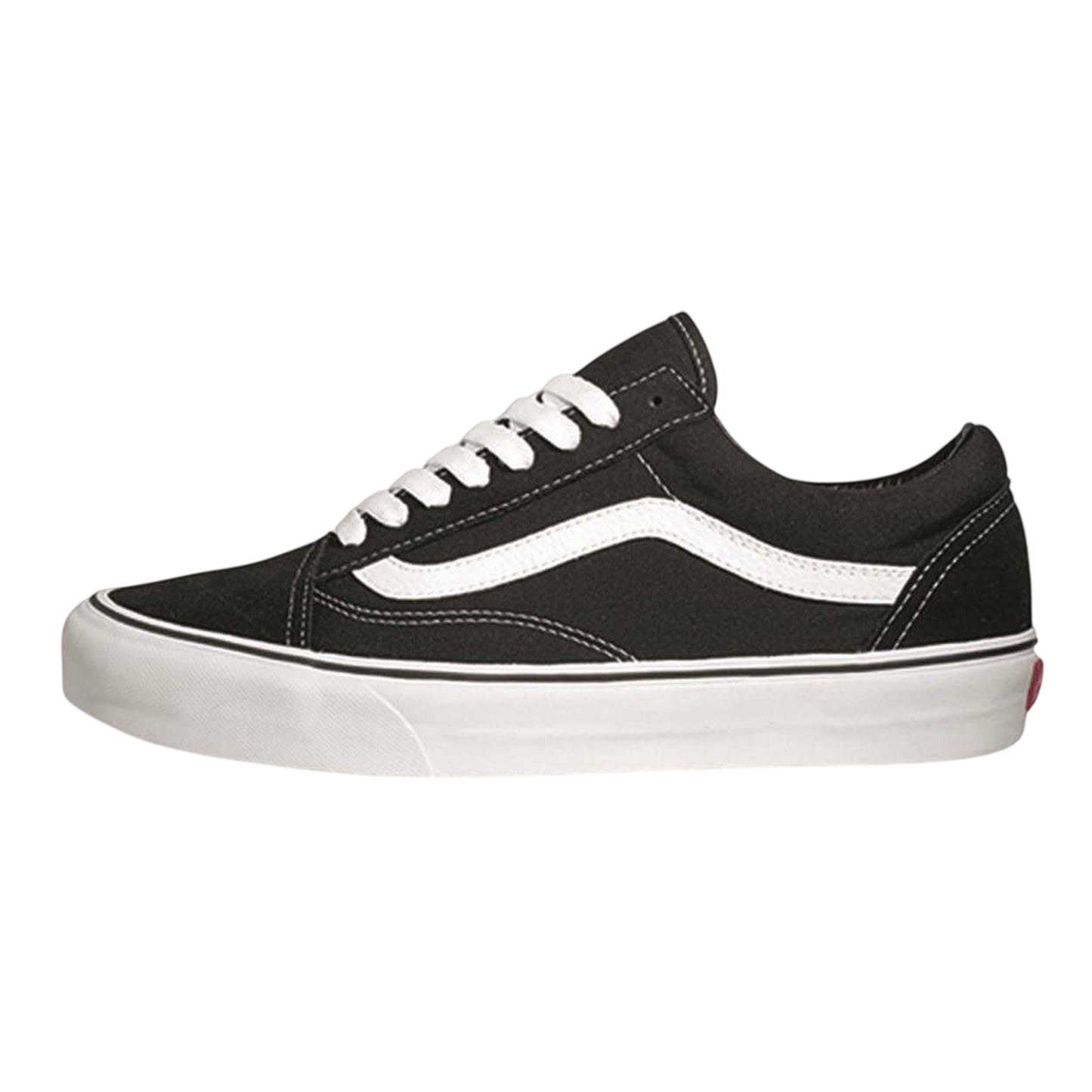 Black-White - Back - Vans Mens Old Skool Canvas Trainers
