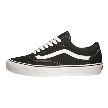 Black-White - Back - Vans Mens Old Skool Canvas Trainers