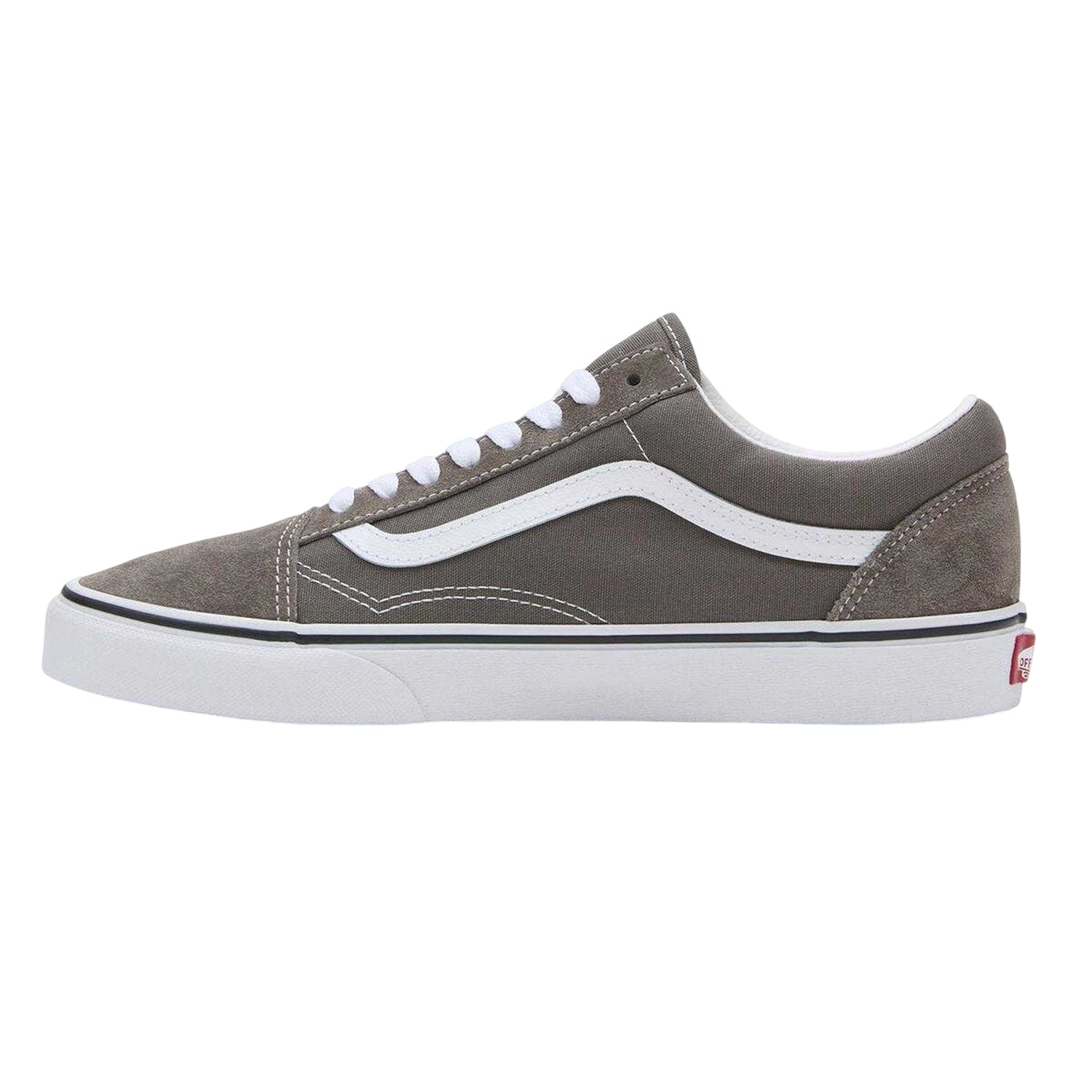 Grey - Back - Vans Mens Old Skool Canvas Trainers