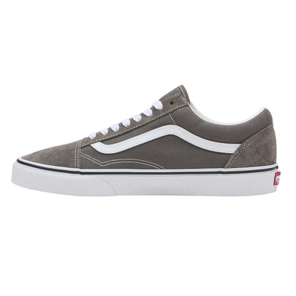 Grey - Back - Vans Mens Old Skool Canvas Trainers