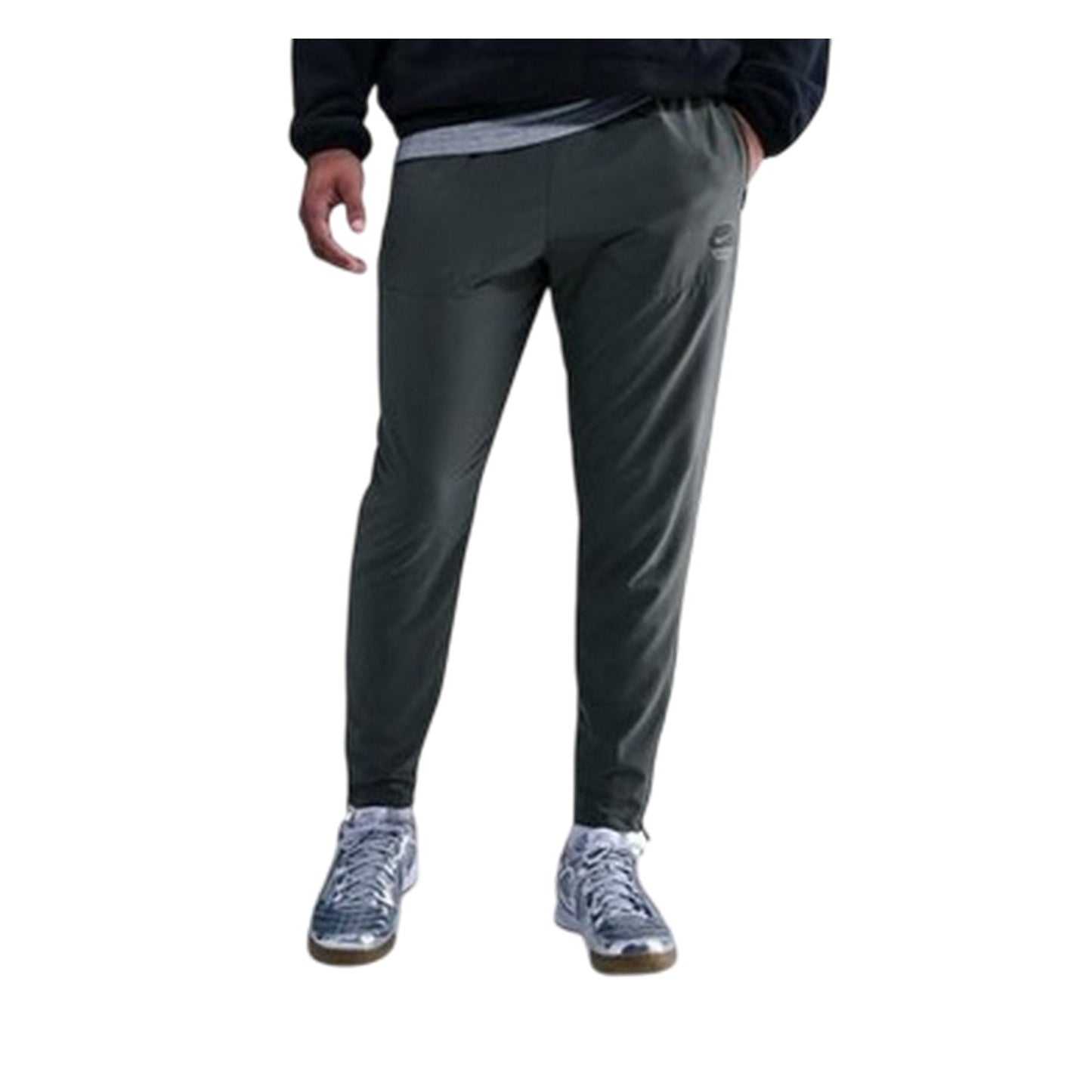 Grey - Front - Nike Mens Run Jogging Bottoms