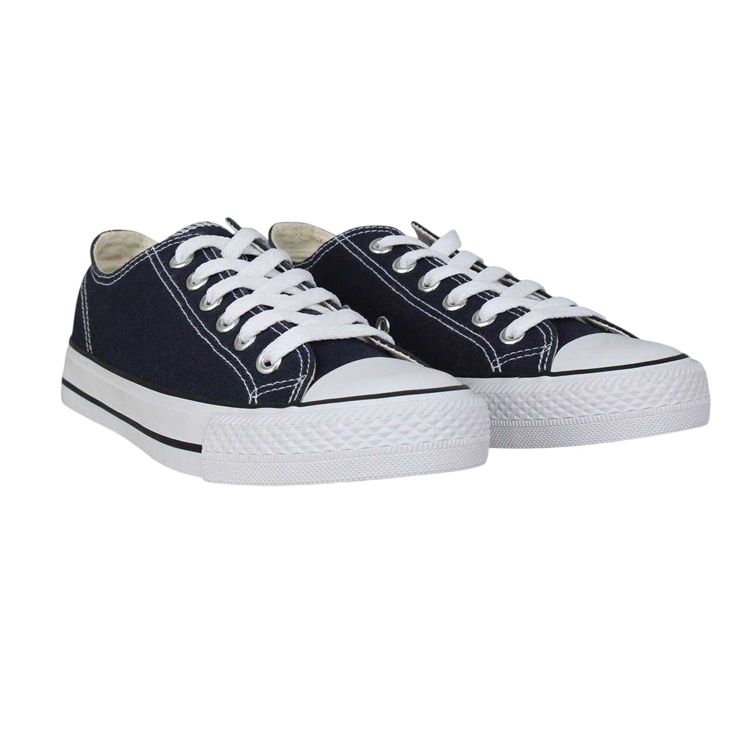 Navy - Pack Shot - SoulCal Childrens-Kids Canvas Flat Trainers