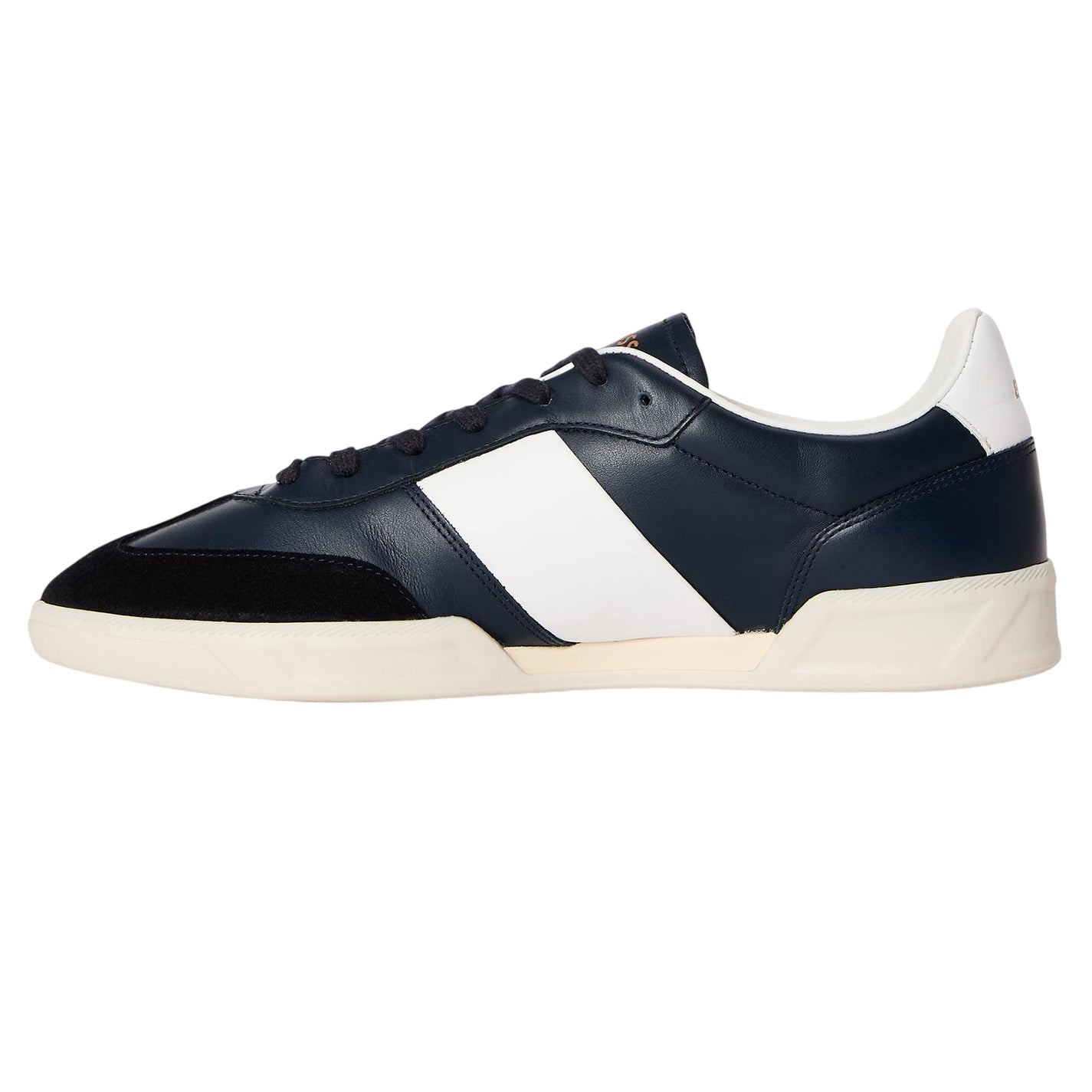 Navy - Back - Boss Mens Brandon Leather Trainers