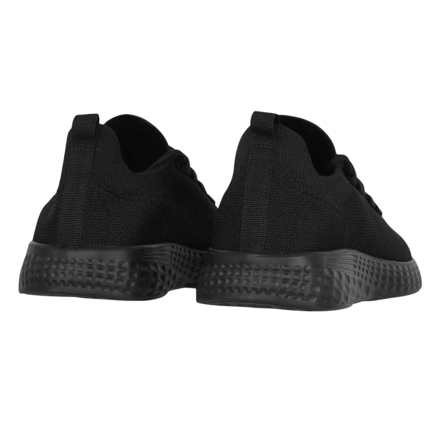 Black - Back - Fabric Mens Santo Running Trainers