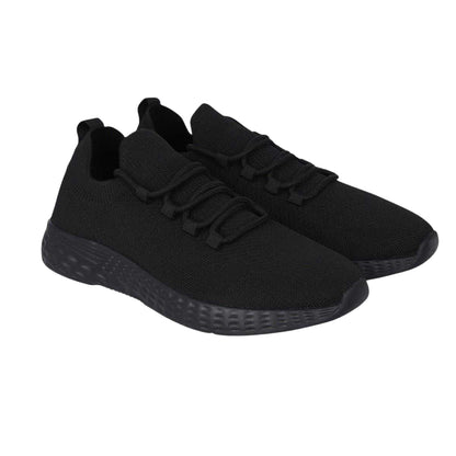 Black - Pack Shot - Fabric Mens Santo Running Trainers
