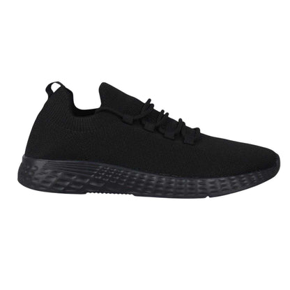 Black - Front - Fabric Mens Santo Running Trainers