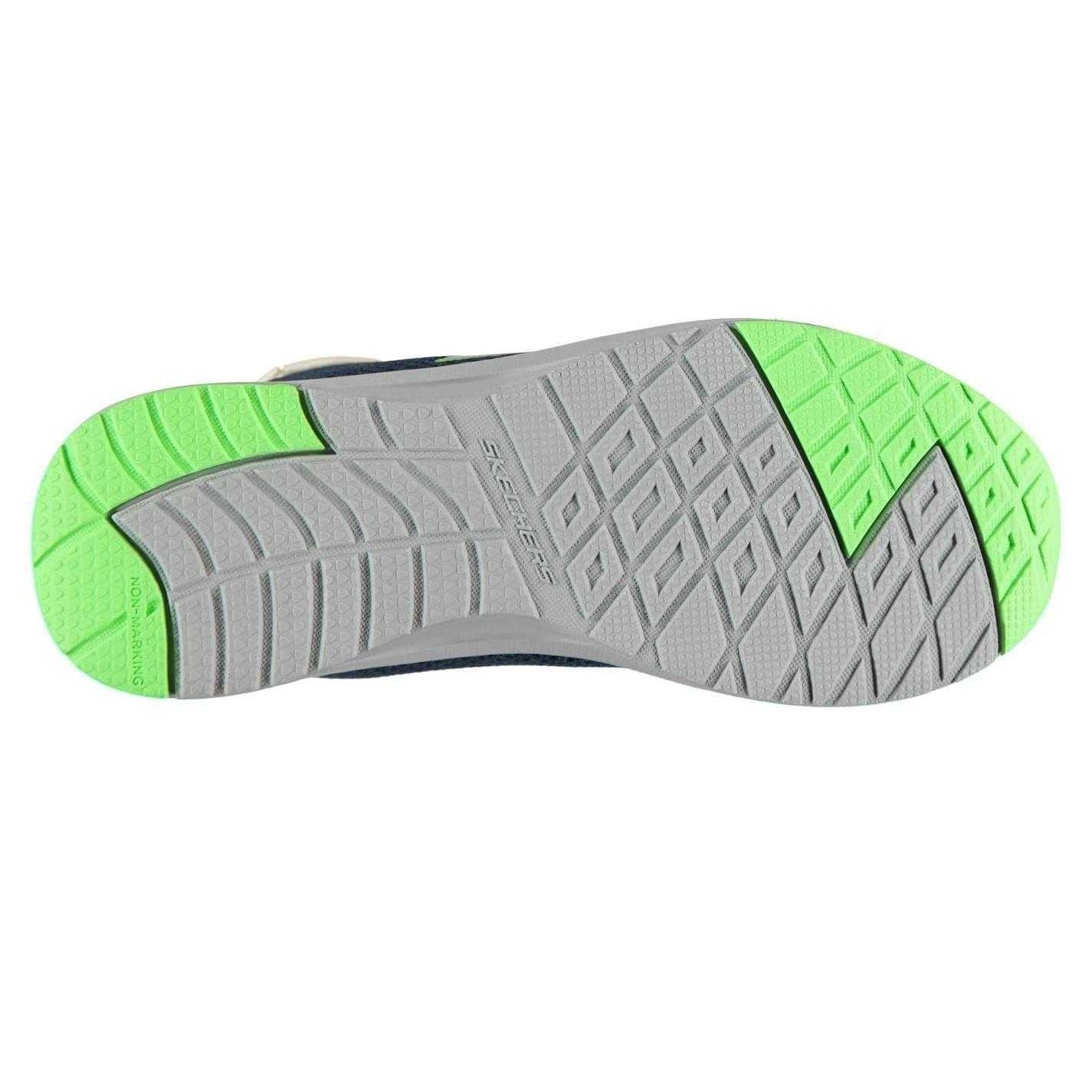 Navy-Lime - Back - Skechers Childrens-Kids Dyna Tread Trainers