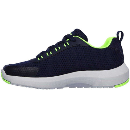 Navy-Lime - Side - Skechers Childrens-Kids Dyna Tread Trainers