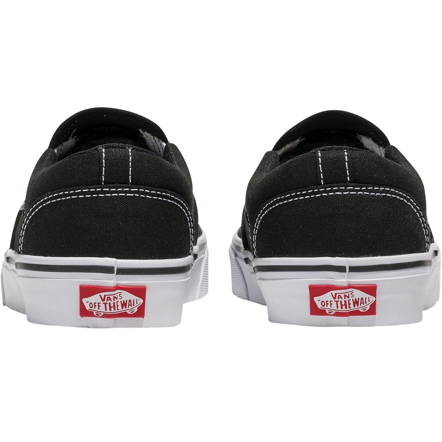 Black-White - Back - Vans Womens-Ladies Canvas Trainers