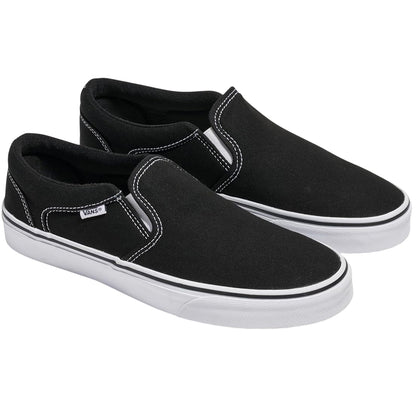 Black-White - Pack Shot - Vans Womens-Ladies Canvas Trainers